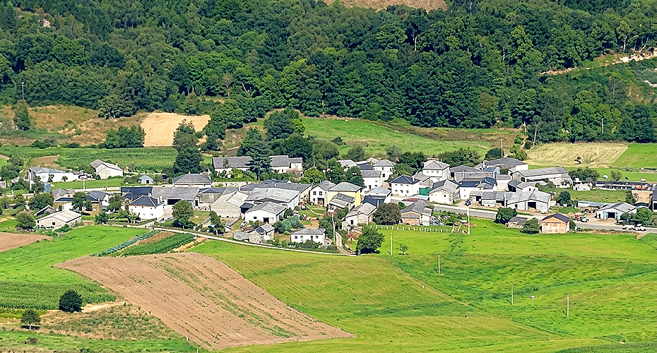 Vista panorámica de Castroverde, municipio de Lugo en Galicia