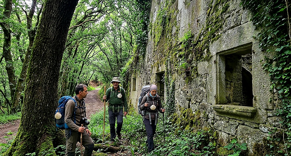 Corredoira de Soutomerille en el Camino Primitivo de Santiago, Castroverde
