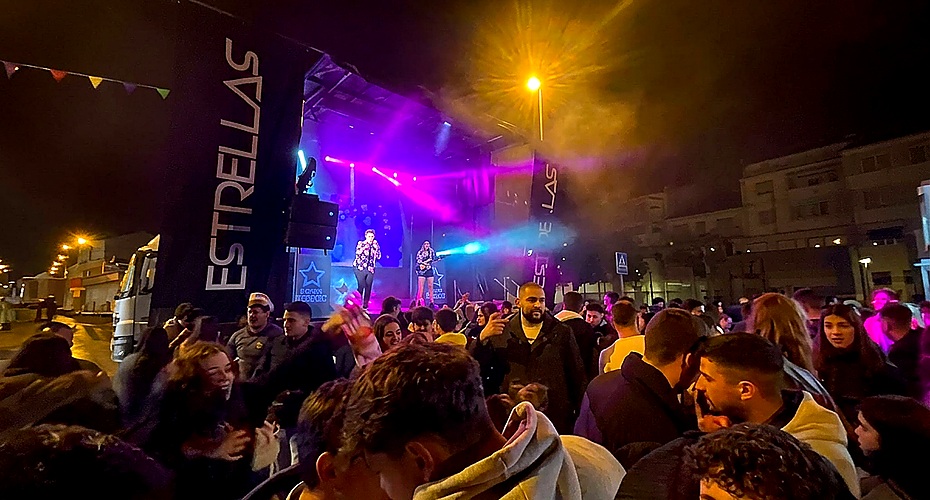 Verbena nocturna durante las Festas do Santiago Apóstol en Castroverde, Lugo
