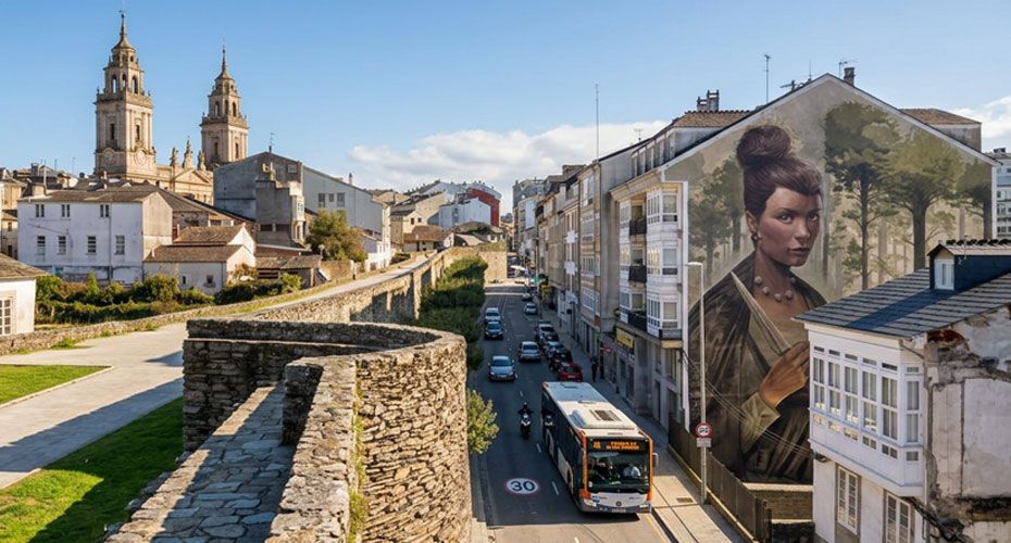 Muralla romana de Lugo, Patrimonio de la Humanidad, final de la etapa del Camino Primitivo
