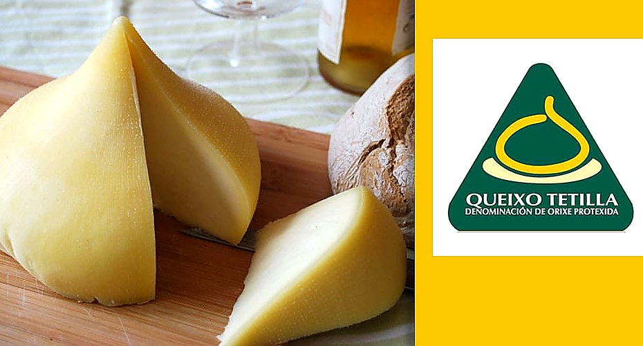 Tabla de quesos gallegos con Denominación de Origen Protegida: Tetilla, Arzúa-Ulloa y O Cebreiro